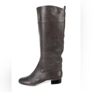 House of Harlow Jean Black Leather Knee-High Boots